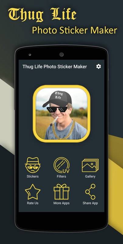 Thug life photo sticker makerapp