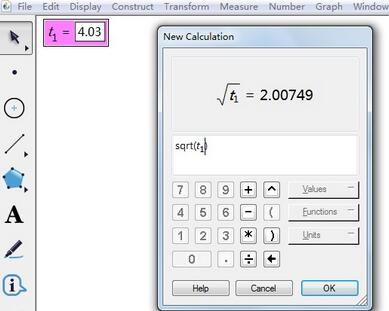 几何画板怎么新建带根号的参数？