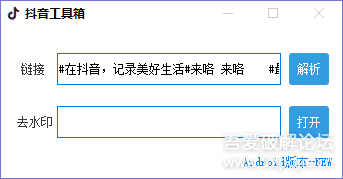 抖音工具箱去水印