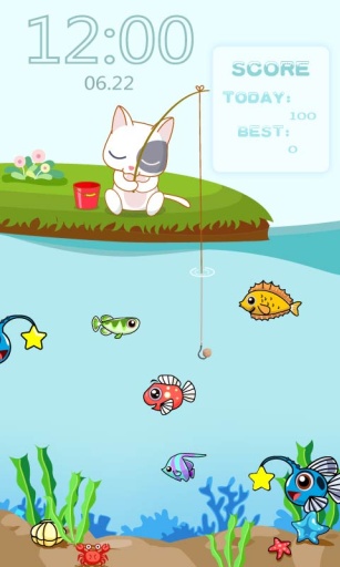 小猫钓鱼主题(锁屏桌面壁纸)app