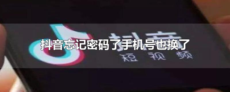 抖音手机号换了,密码也忘了,怎么找回来