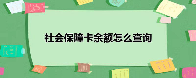 长沙社会保障卡余额怎么查询(支付宝社会保障卡余额怎么查询)