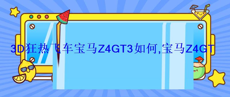3D狂热飞车宝马Z4GT3如何,宝马Z4GT3属性解析
