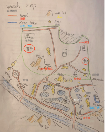 森林地图中分别有哪些点位?